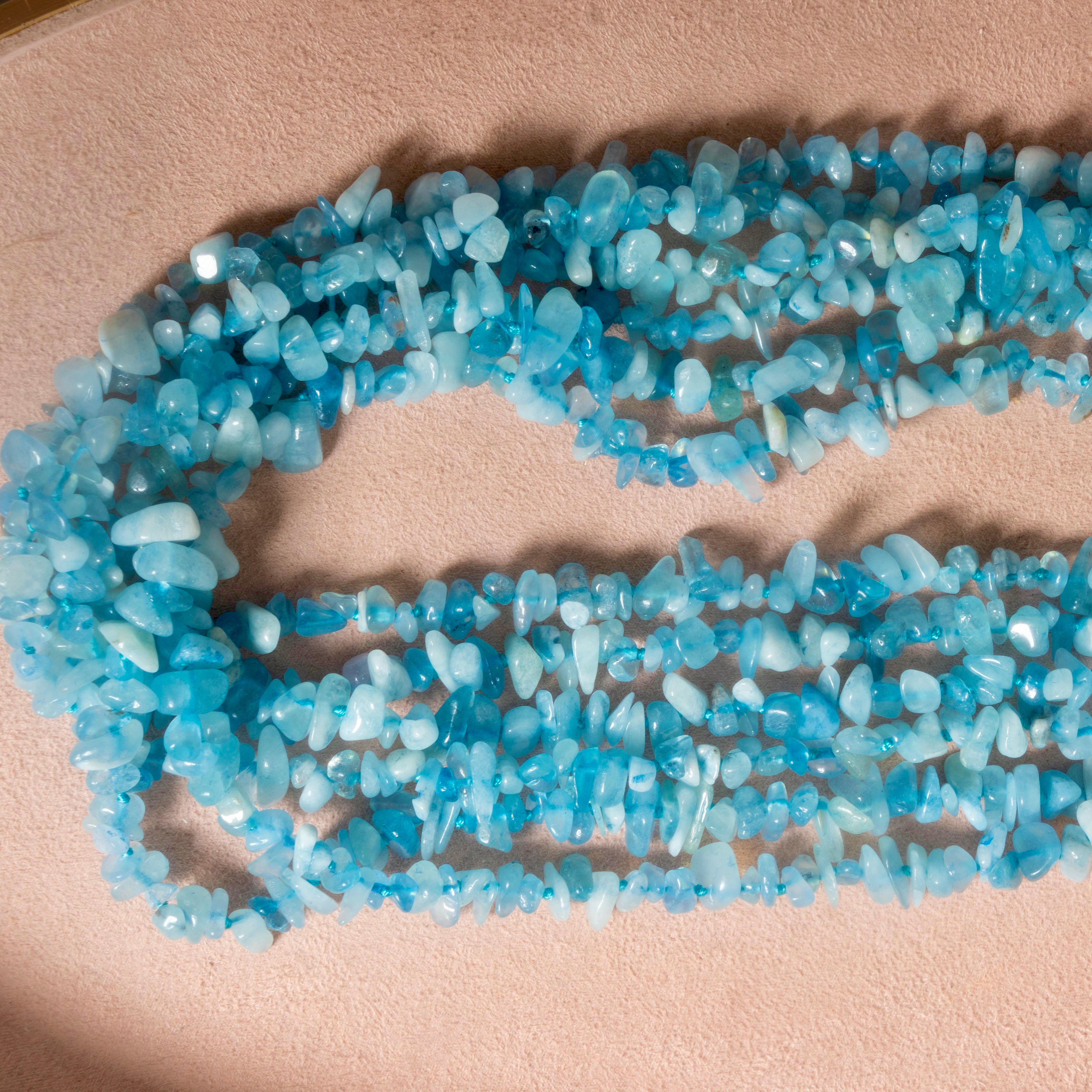Aquamarine 6 Strand Necklace