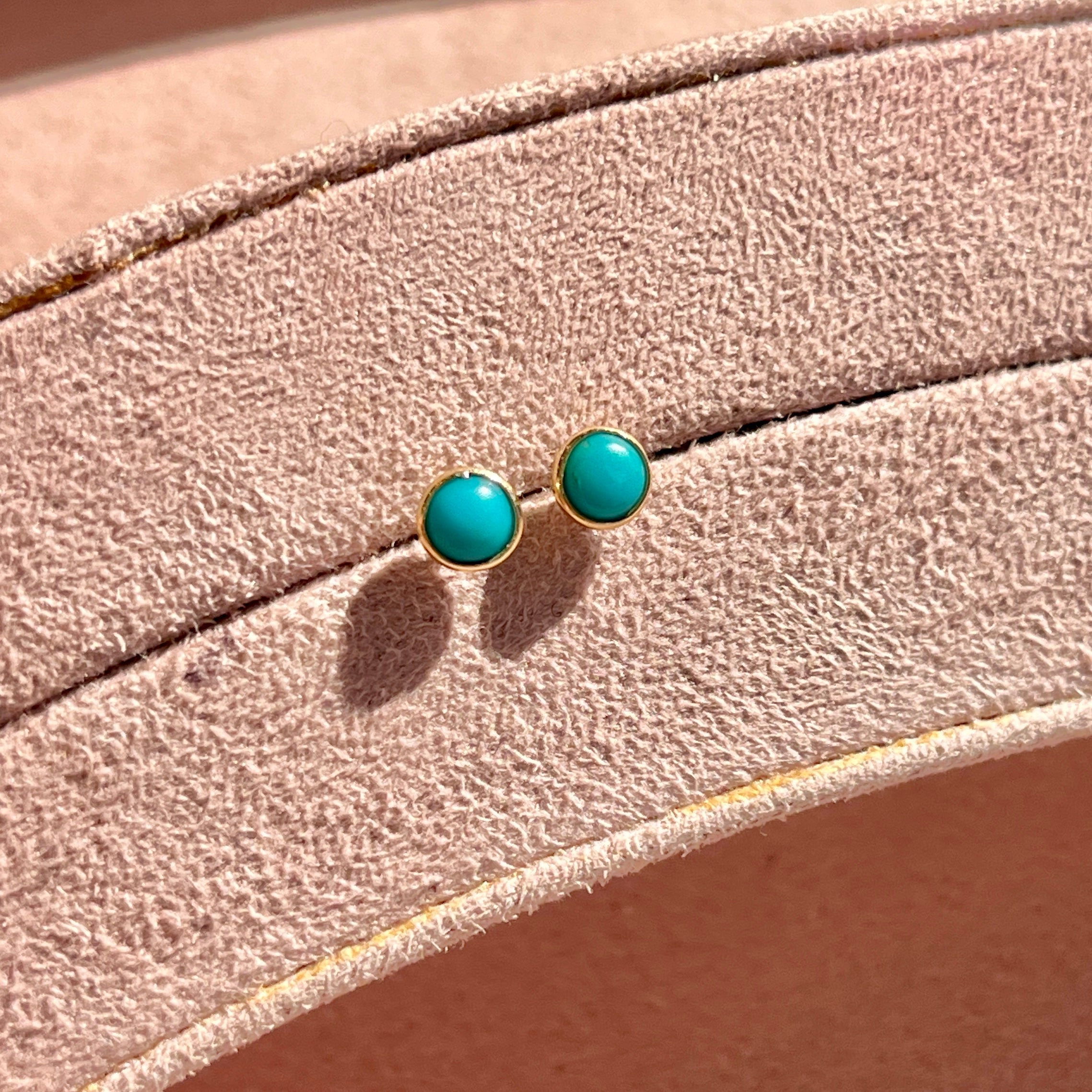 14k Turquoise Studs