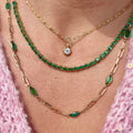 14k Emerald Tennis Necklace