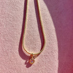 Snake Chain w/ Teardrop Charm