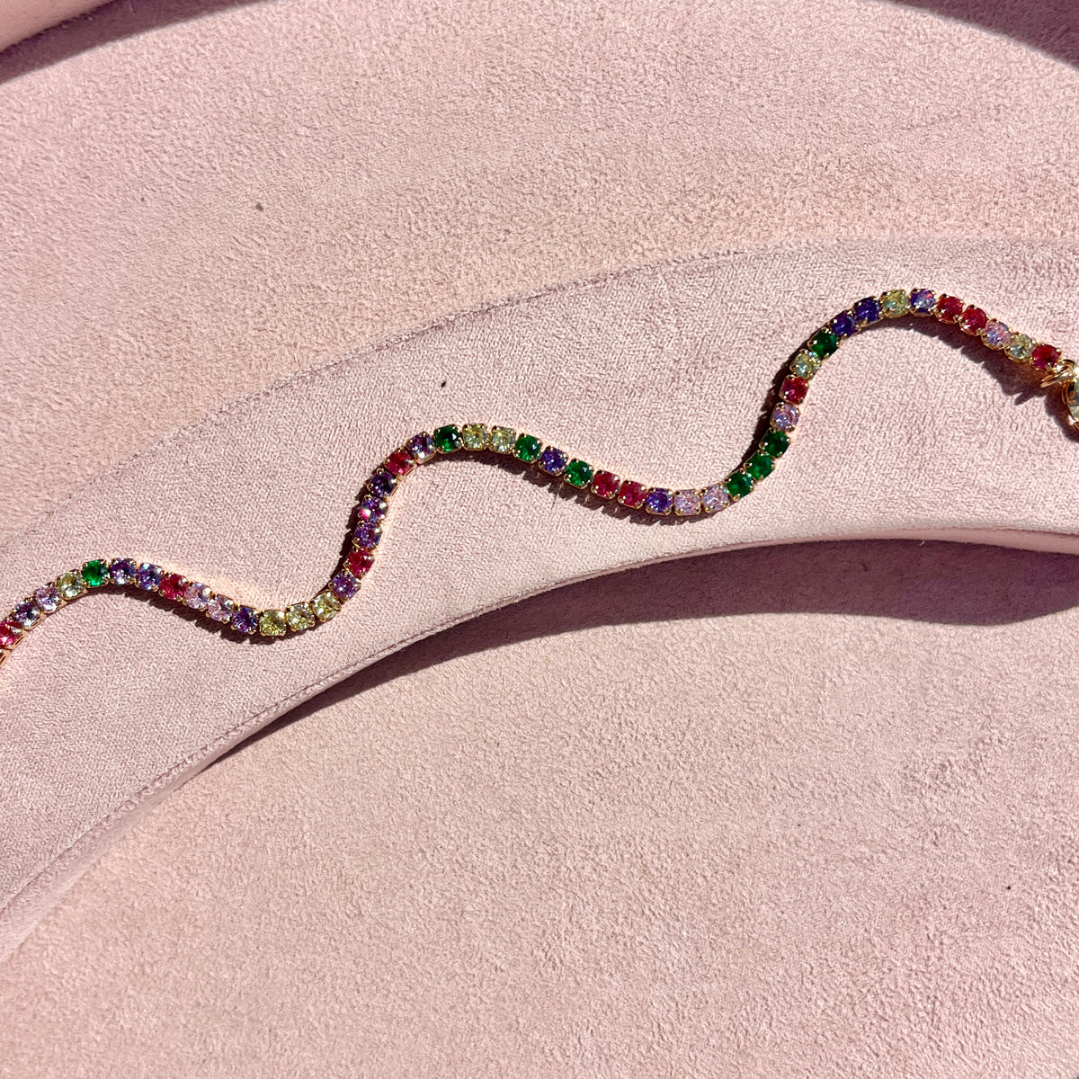 Rainbow Tennis Bracelet
