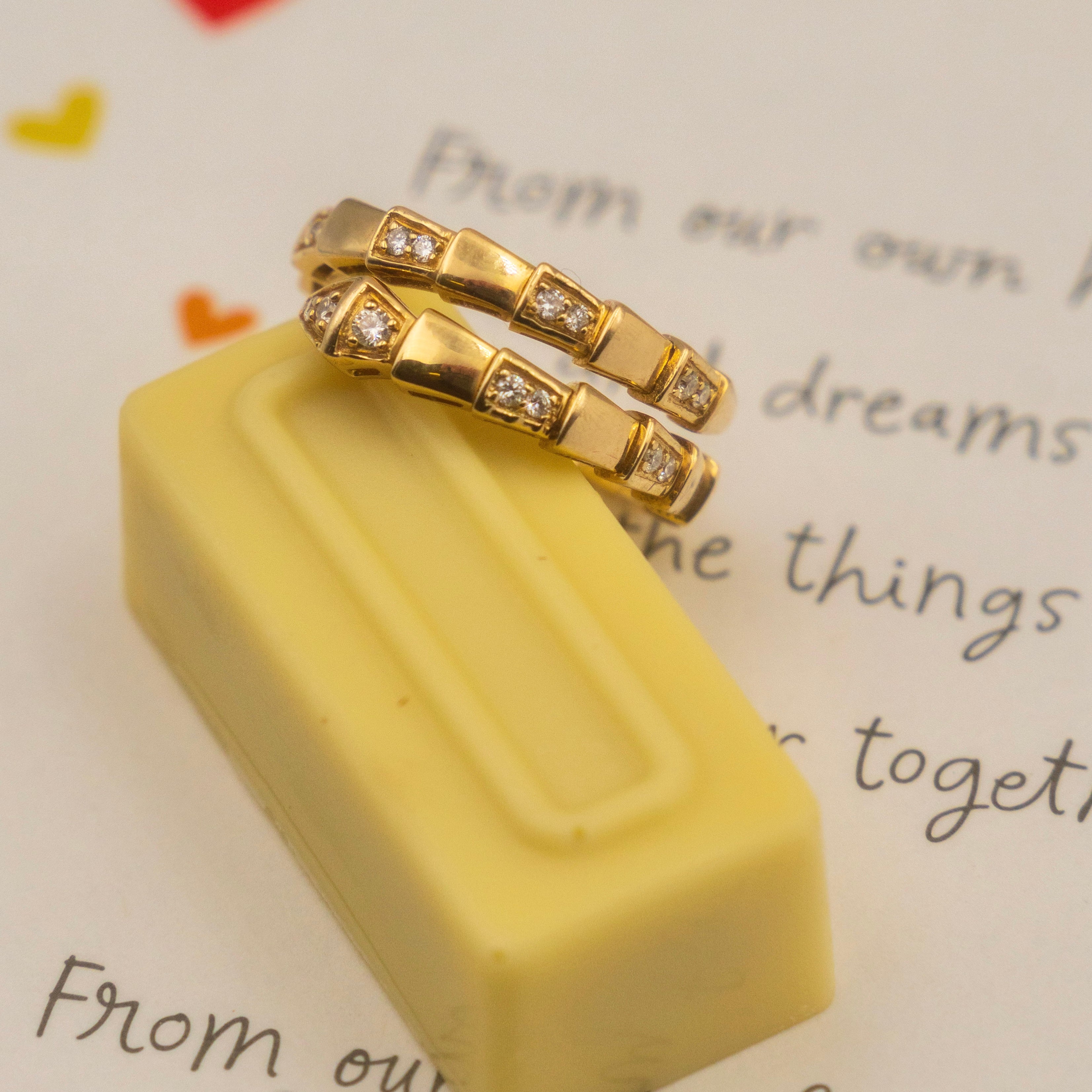 14k Diamond Snake Ring