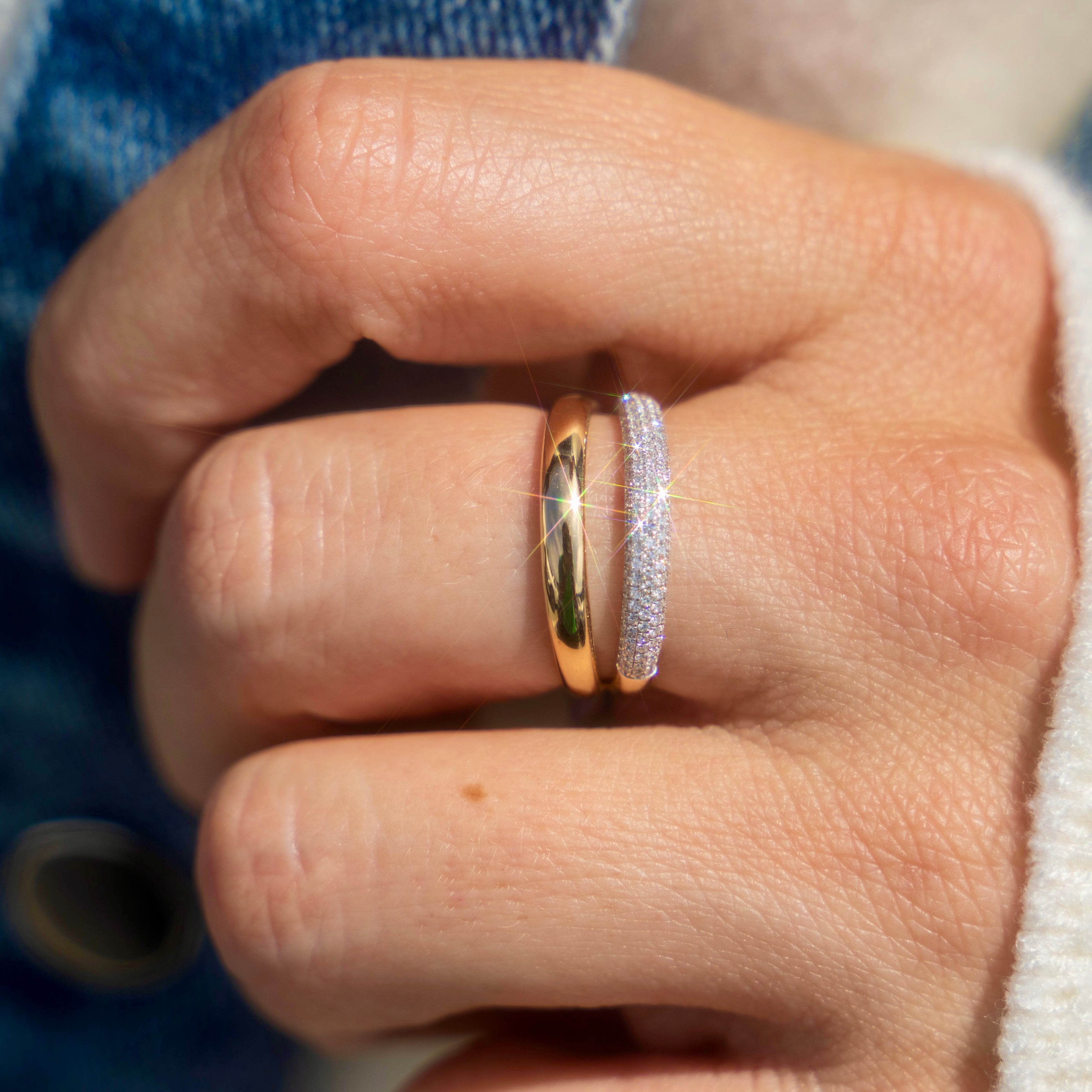 14k Diamond 2 in 1 Ring
