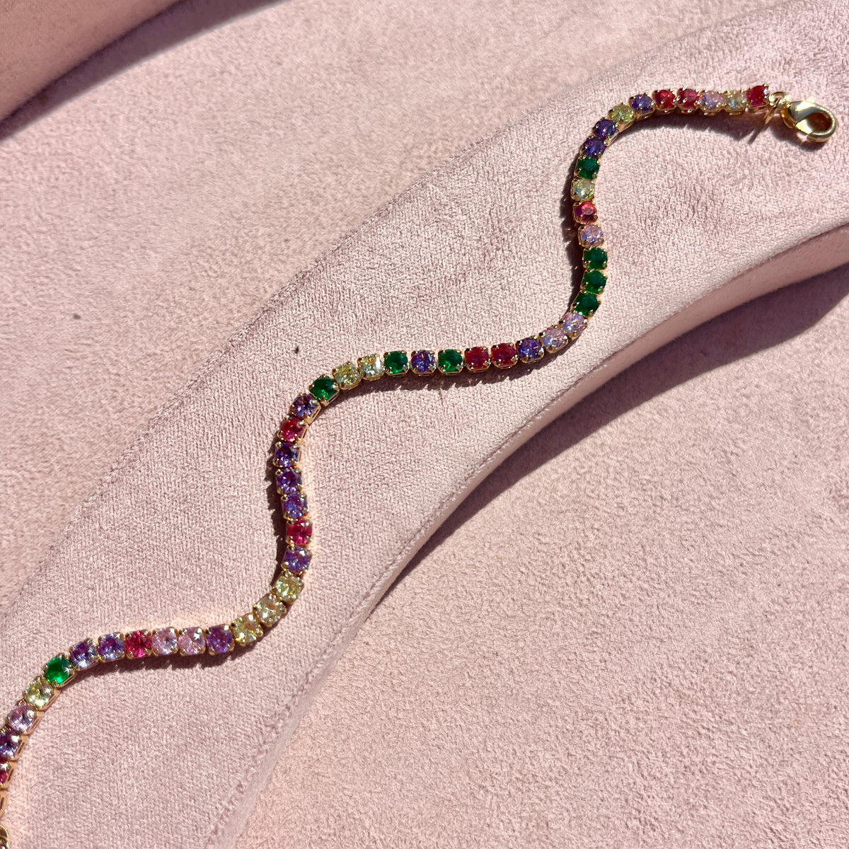 Rainbow Tennis Bracelet