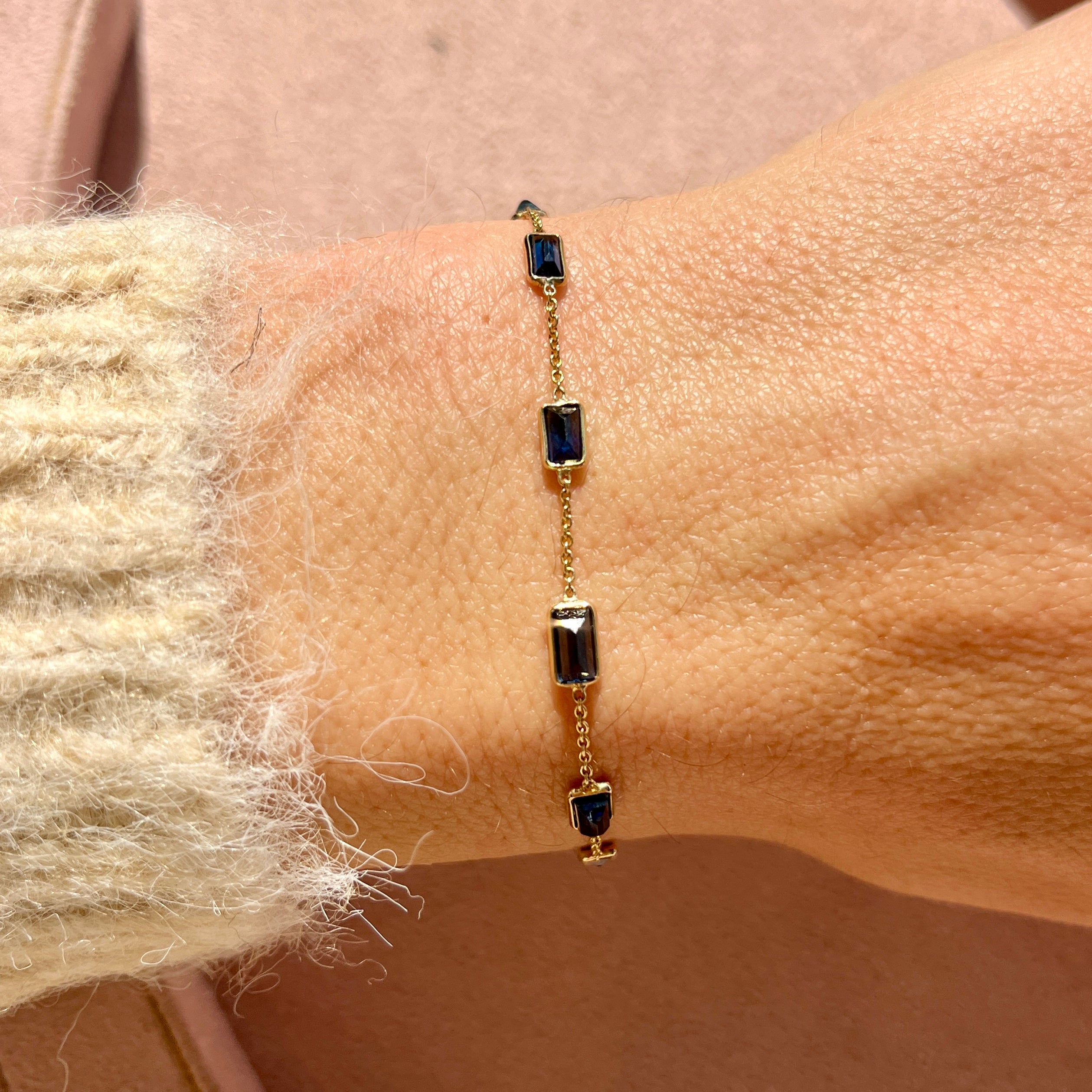 14k Blue Sapphire Bracelet