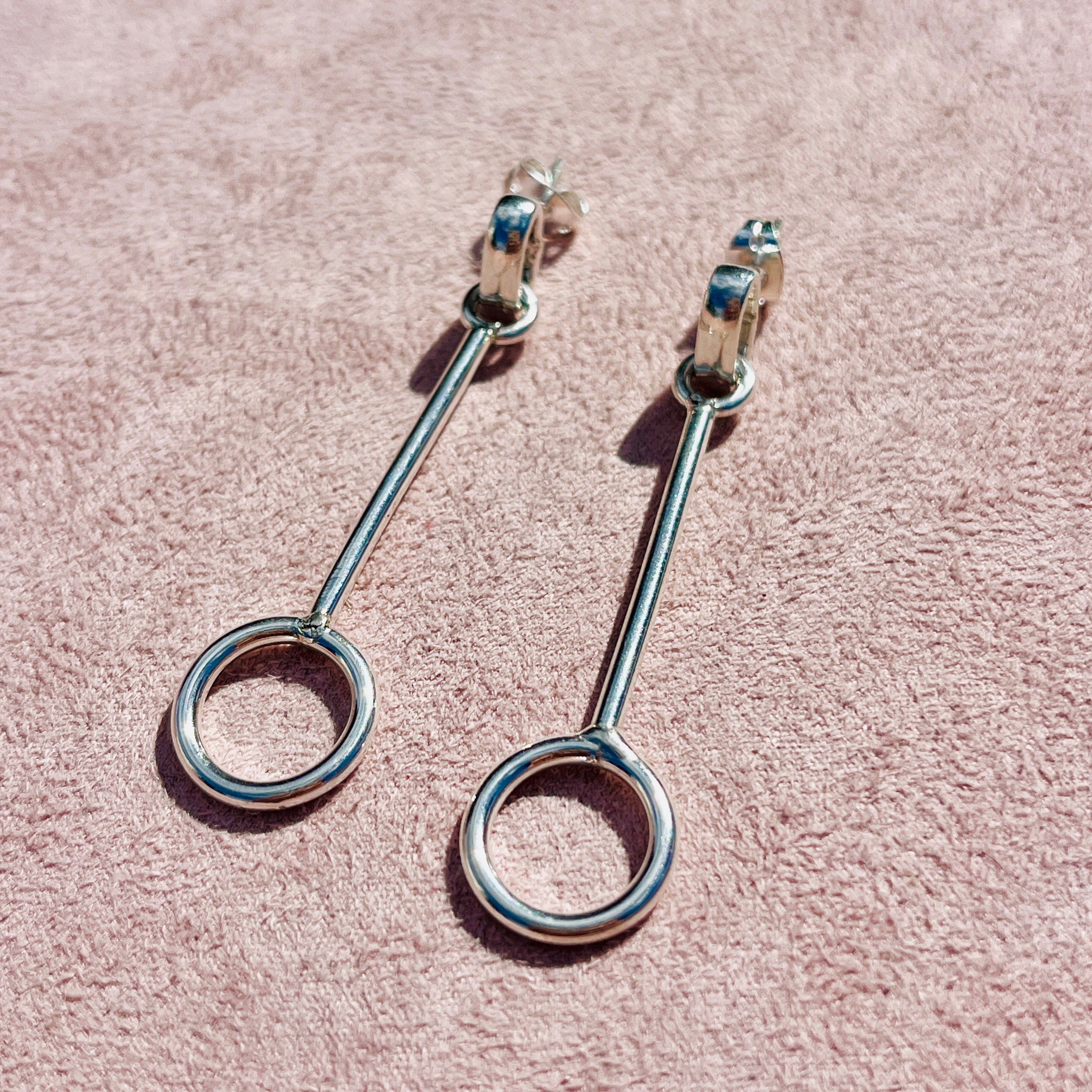 Silver Infiniti Drop Earrings
