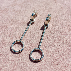 Silver Infiniti Drop Earrings