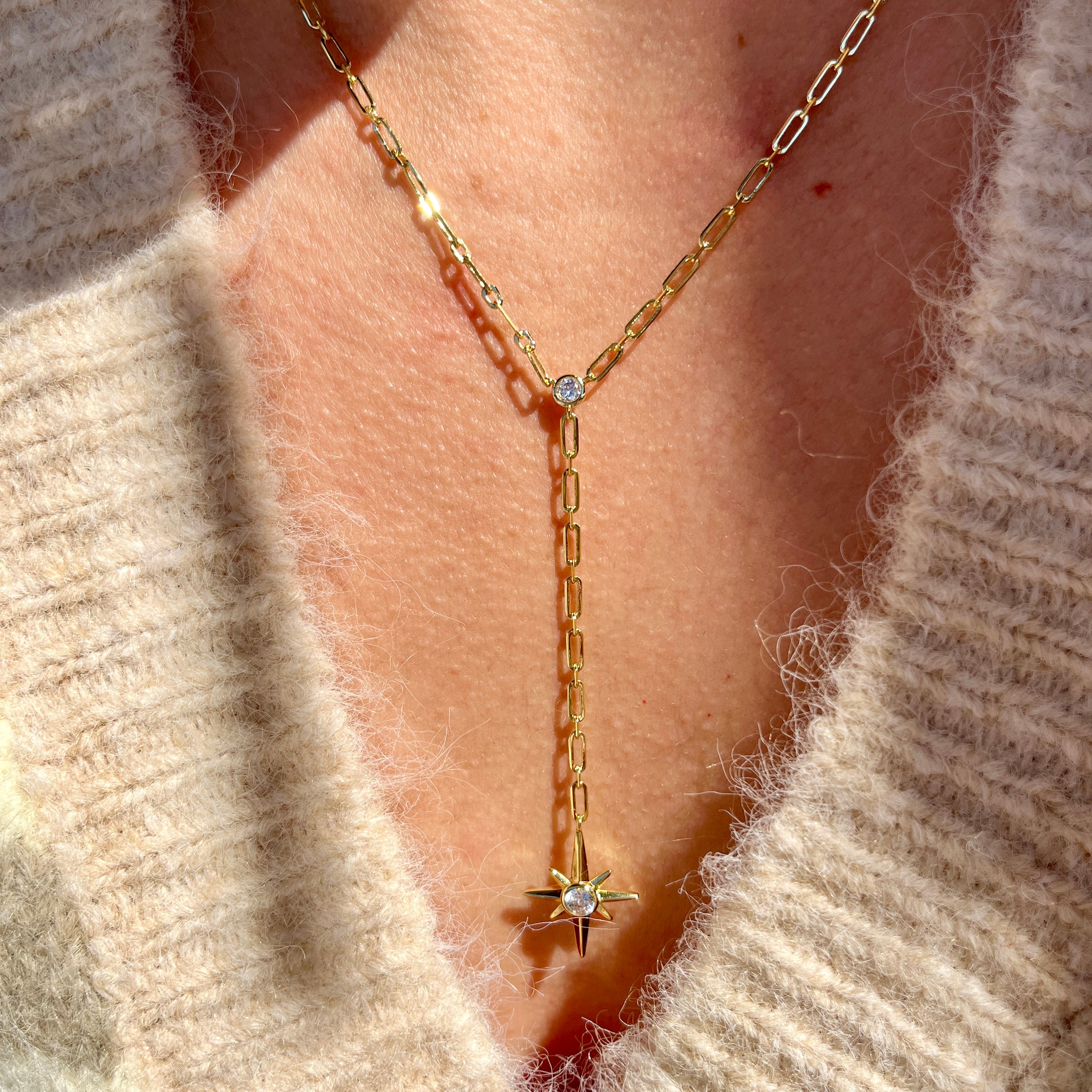 Starburst Y Necklace