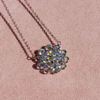 Sky Blue Topaz Floral Necklace