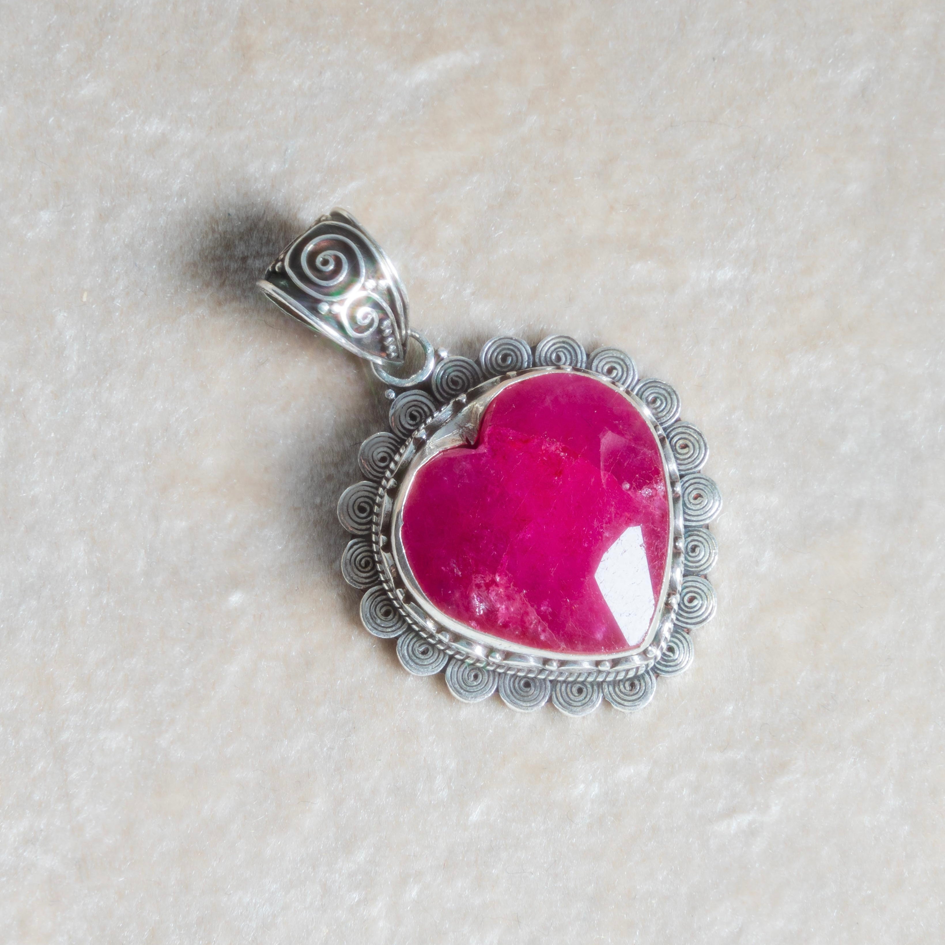 Ruby Heart Pendant