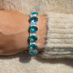 Blue Topaz Tennis Bracelet