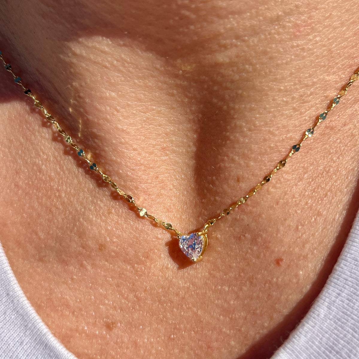 Shimmering Heart Necklace
