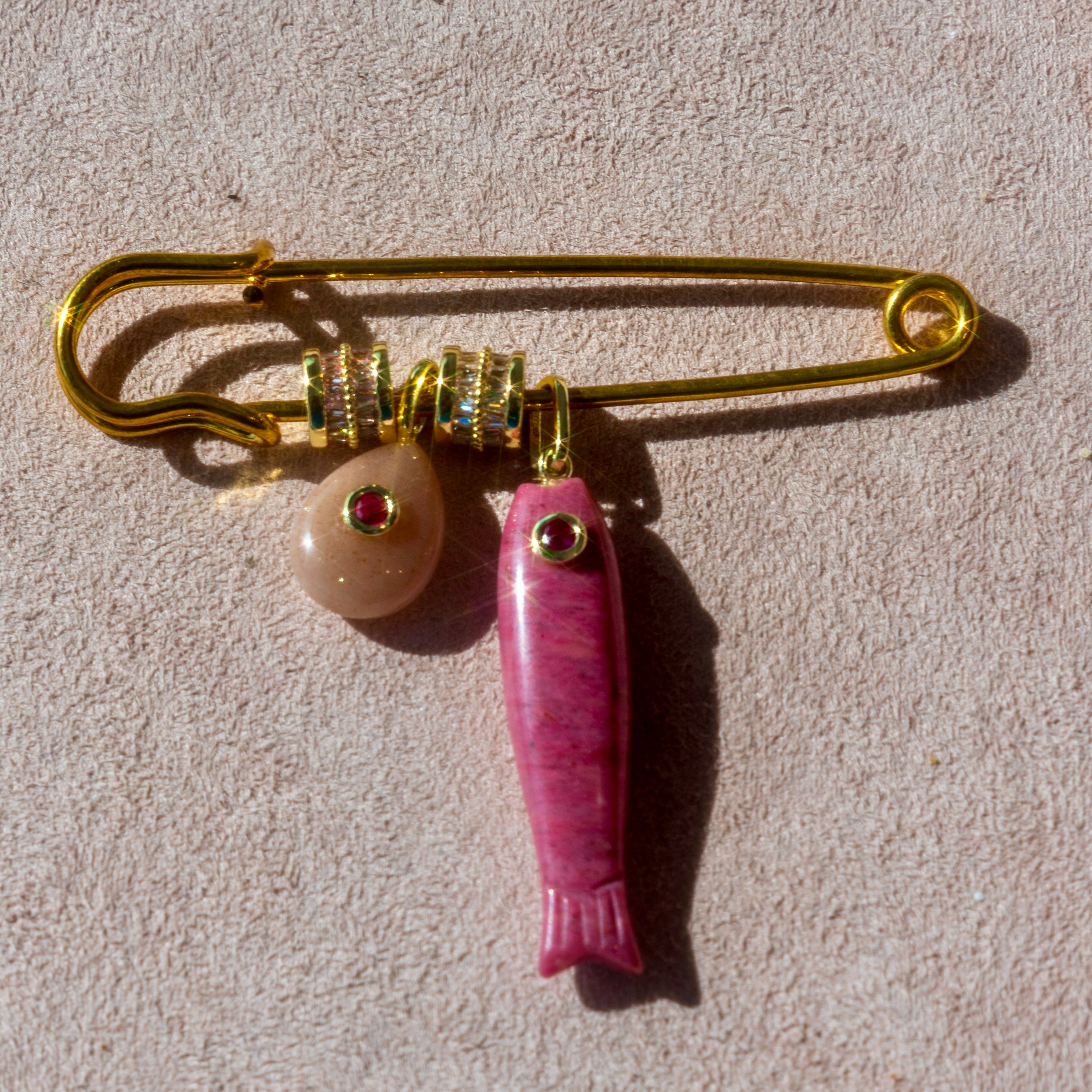 One of a Kind Pink Fish Pin