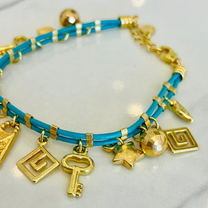 Leather Charm Bracelet