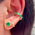 14k Emerald Ear Cuff