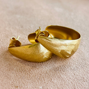 Chunky Matte Gold Hoops