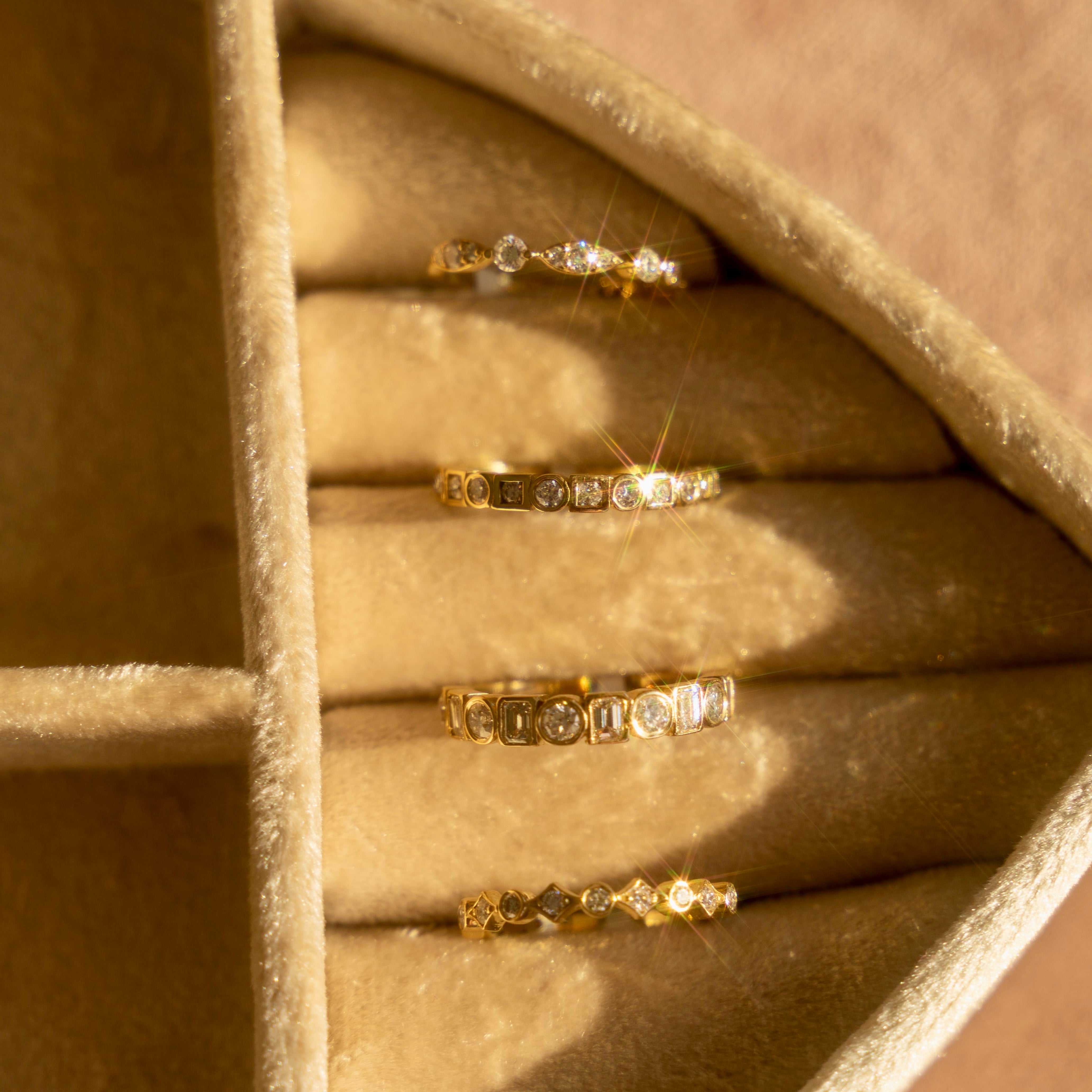 14k Diamond Kite Stacking Ring