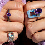 Green Amethyst Pinky Ring