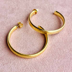 Large Gold Chunky Hoops