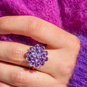 Amethyst Floral Ring