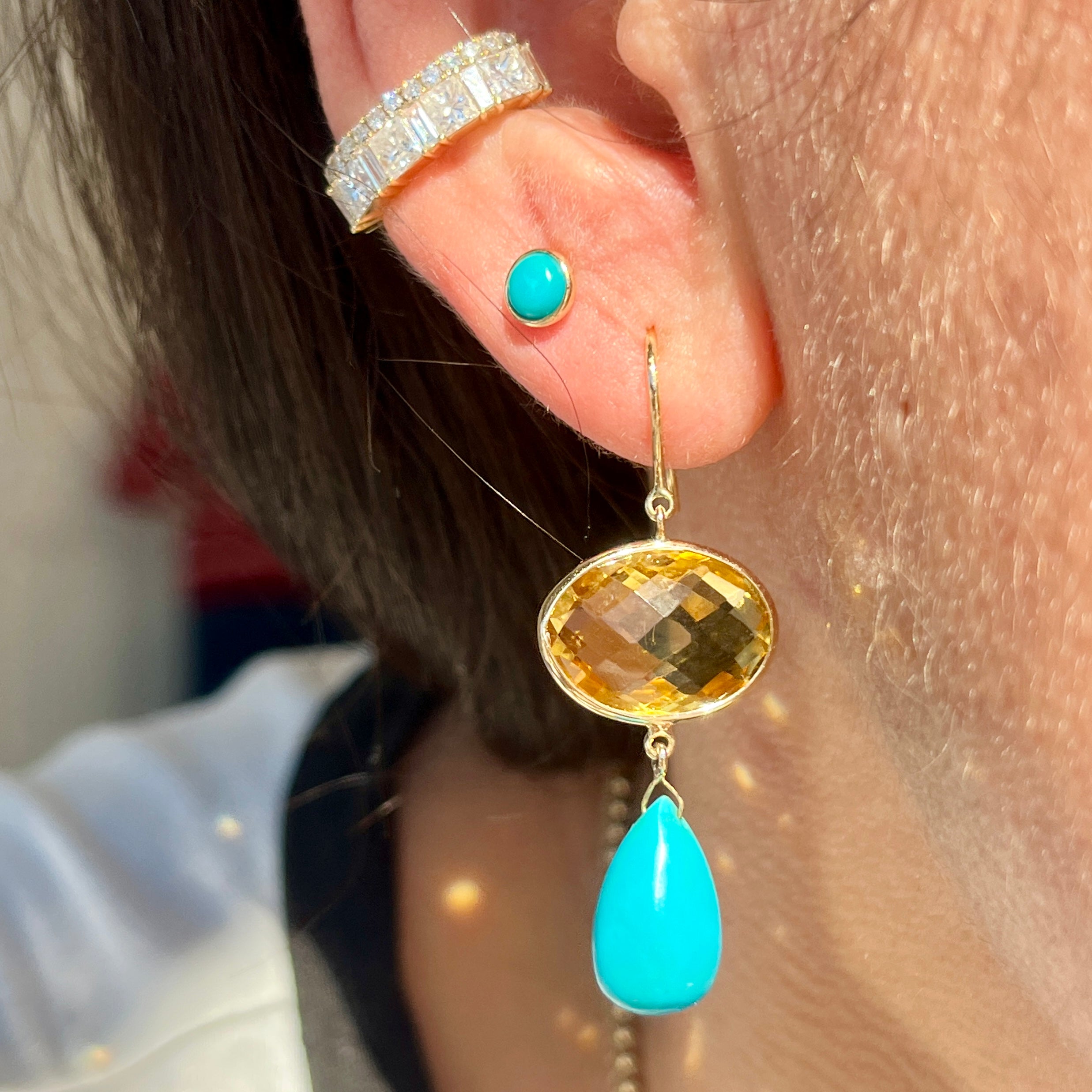 14k Turquoise Studs