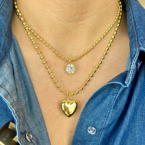 Faux Diamond Beaded Necklace