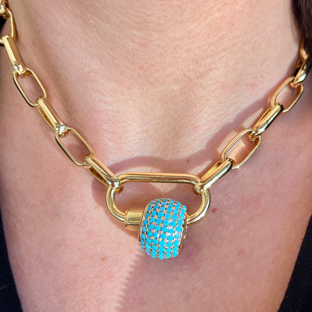 Turquoise Link Necklace