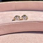 Oval Bezel CZ Studs