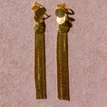 Brushed Gold Tassel Earrings