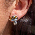 Amber Mushroom Studs