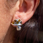 Amber Mushroom Studs