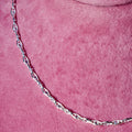Sterling Silver CZ Diamond Cut Chain