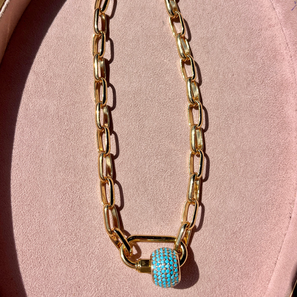 Turquoise Link Necklace