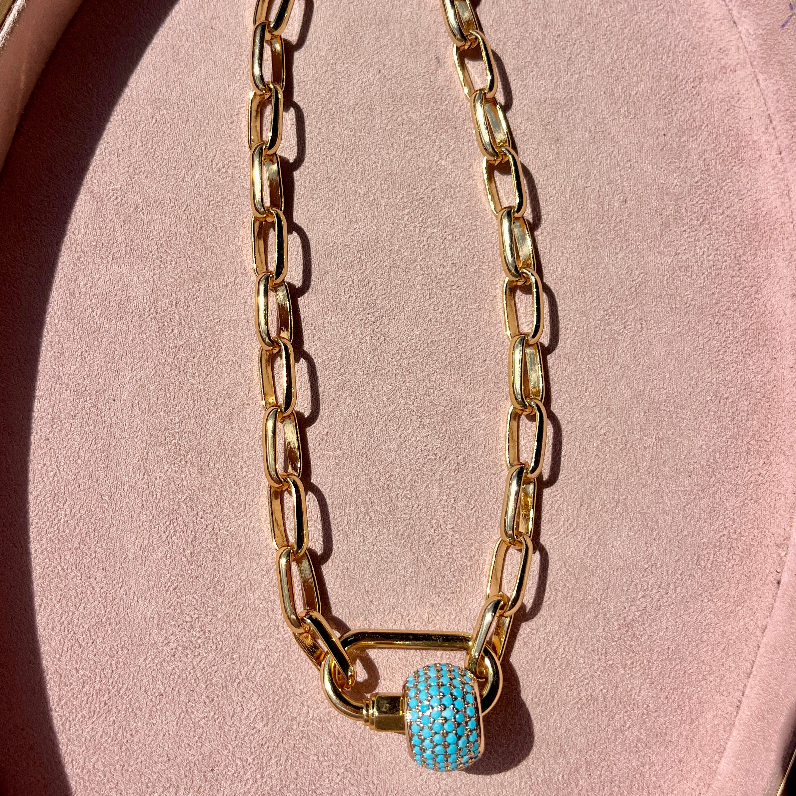 Turquoise Link Necklace