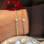 14k Round Diamond Tennis Bracelet