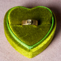 14k Emerald Cut Flutted Diamond Pinky Ring