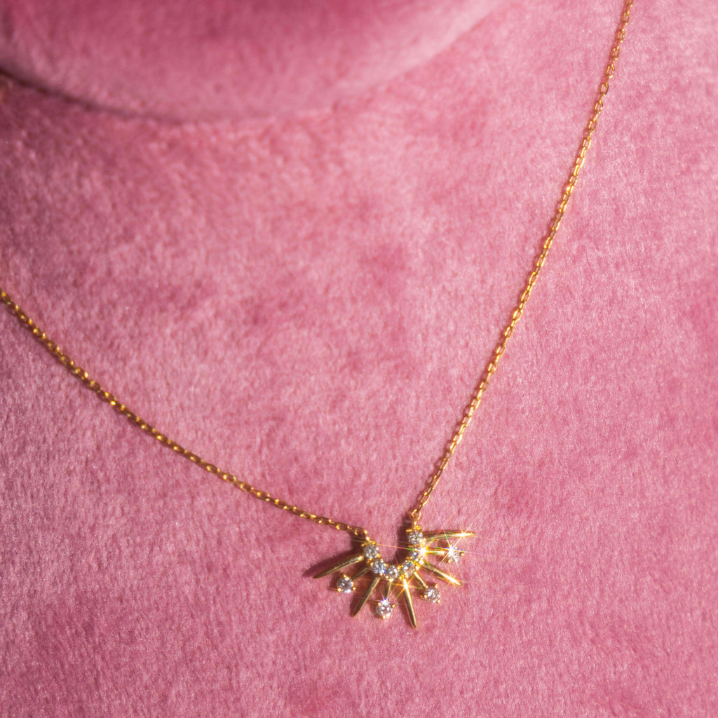 14k Diamond Starburst Necklace (As seen on Alex Morgan)
