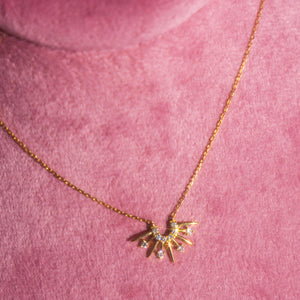 14k Diamond Starburst Necklace