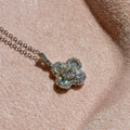 18k White Gold Diamond Clover Necklace