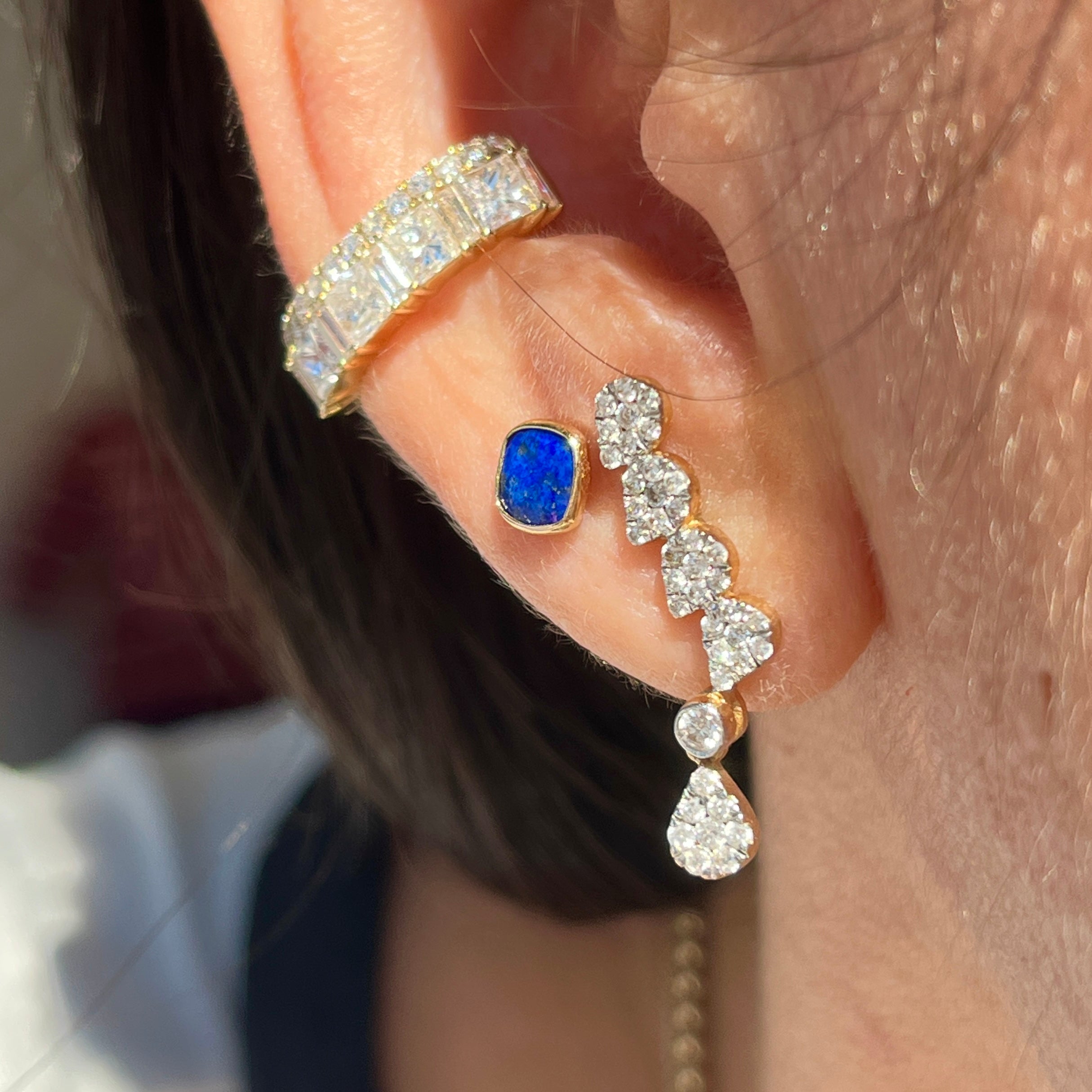 14k Lapis Studs