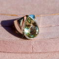 Sterling Silver Chunky Green Amethyst Ring