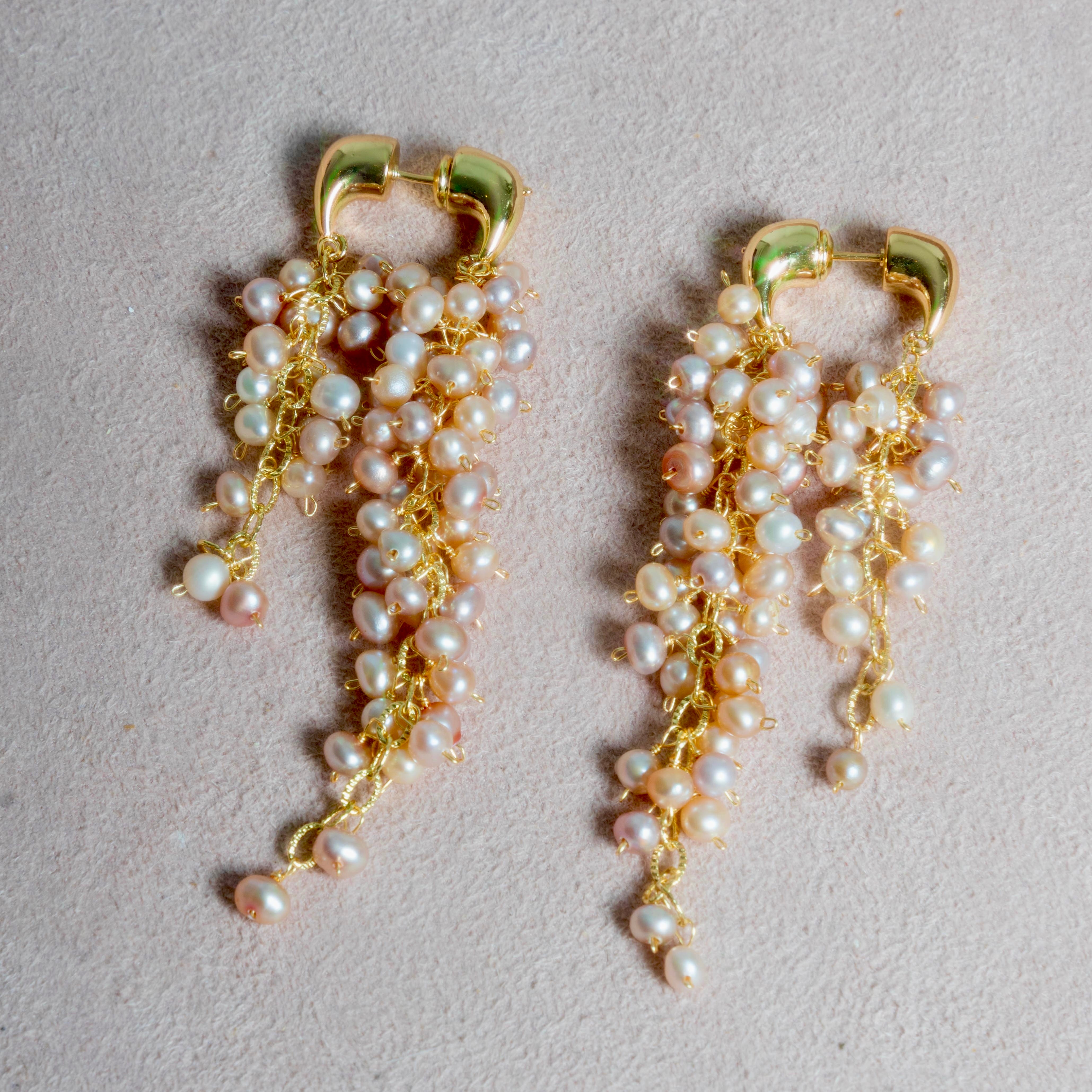 Champagne Pink Shaker Earrings