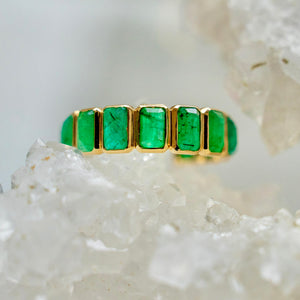 14k Emerald Eternity Ring