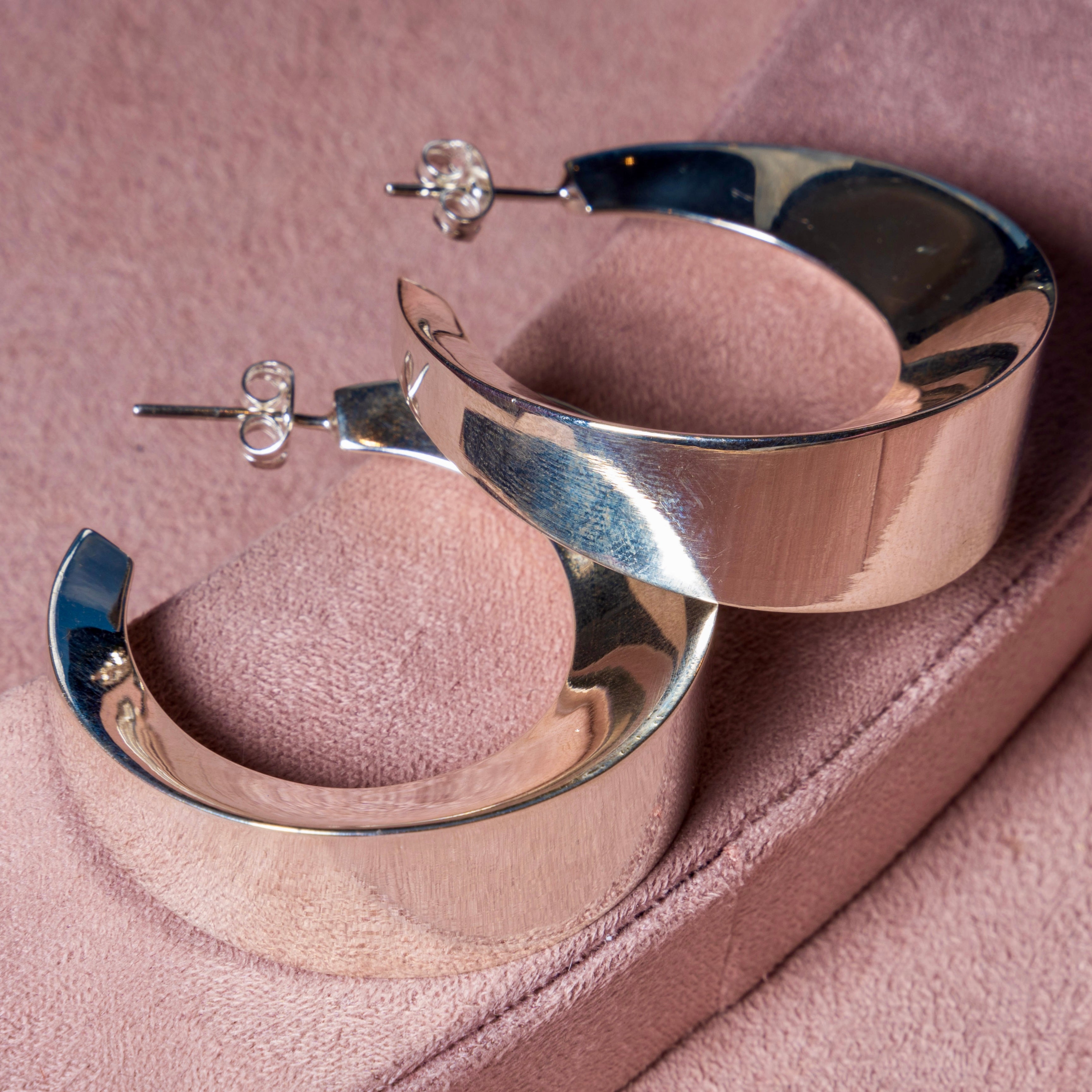 Sterling Silver Chunky Hoops