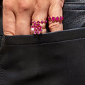 14k Ruby Oval Eternity Band