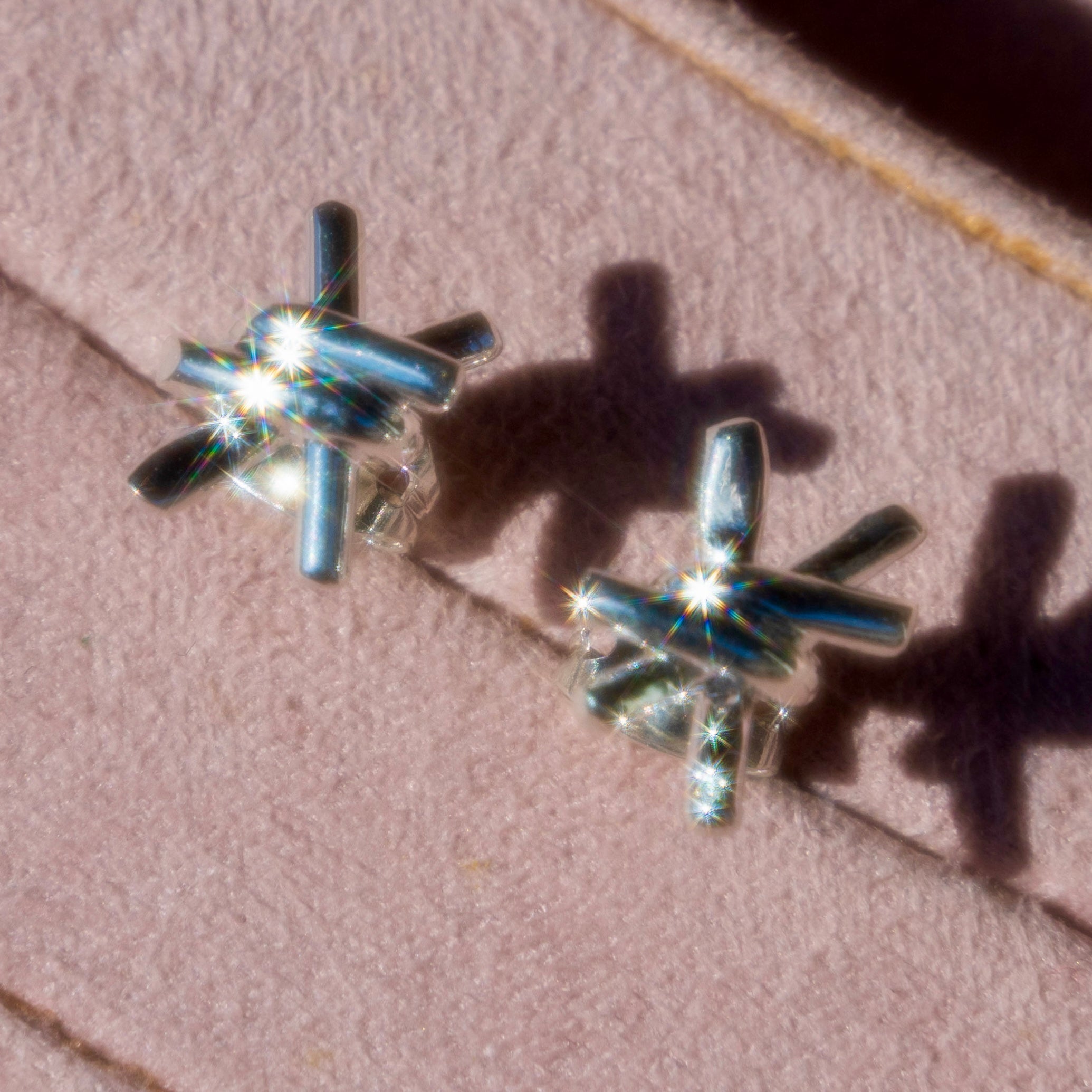 Sterling Silver Twisted Knot Studs