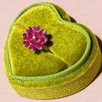 14k Ruby + Diamond Floral Ring