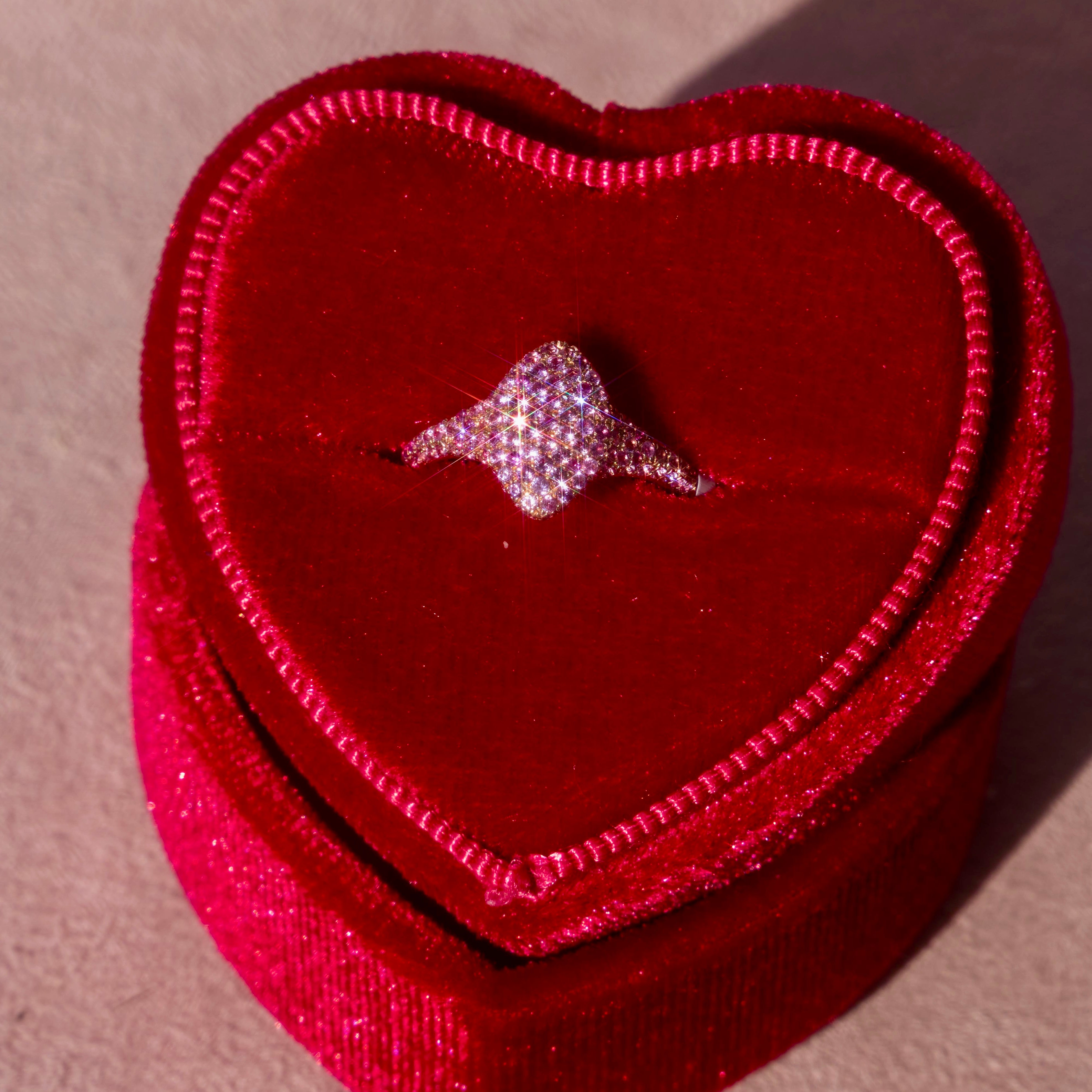 14k Pink Sapphire Pinky Ring