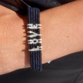 LOVE diamond bracelet on Black Cotton Thread