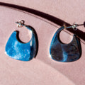 Sterling Silver Thin Rectangular Hoops